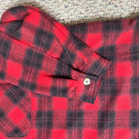 Terra & Sky womens Red and black Plaid Button-Up Shirt 4X - Picture 9 of 9